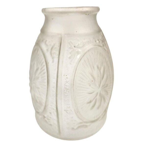 Vintage satin glass ruffled lamp shade replacement light shade sconce shade desk - Picture 2 of 11